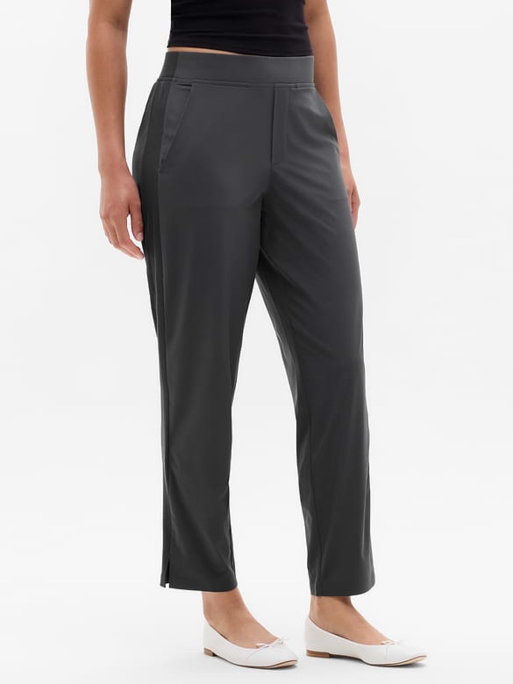 Athleta Brooklyn Mid Rise Ankle Pants  Size 6 Style 198671 Travel Pull On
